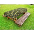 thumbnail image 1 of Flower Outdoor Tablecloth, Yellow Chrysanthemum Blossoms on Dark Backdrop Natural Ornament, Decorative Washable Fabric Picnic Tablecloth, 58 X 104 Inches, Charcoal Grey Orange Yellow, by Ambesonne, 1 of 2