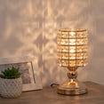 thumbnail image 2 of Crystal Table Lamp Bedside Lamps With Clear Crystal Lampshade and Metal Base Elegant Decorative, Nightstand Desk Lamp for Bedroom, Living Room, 2 of 5