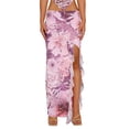 thumbnail image 1 of Lucakuins - Faldas midi de verano para mujer, estilo bohemio, cintura baja, dobladillo alto y bajo, faldas largas con volantes Lucakuins  moda, 1 of 8