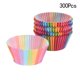 thumbnail image 5 of 300 piezas de moldes de papel para cupcakes con diseño de arcoíris de chocolate, para hornear pasteles y muffins., 5 of 7