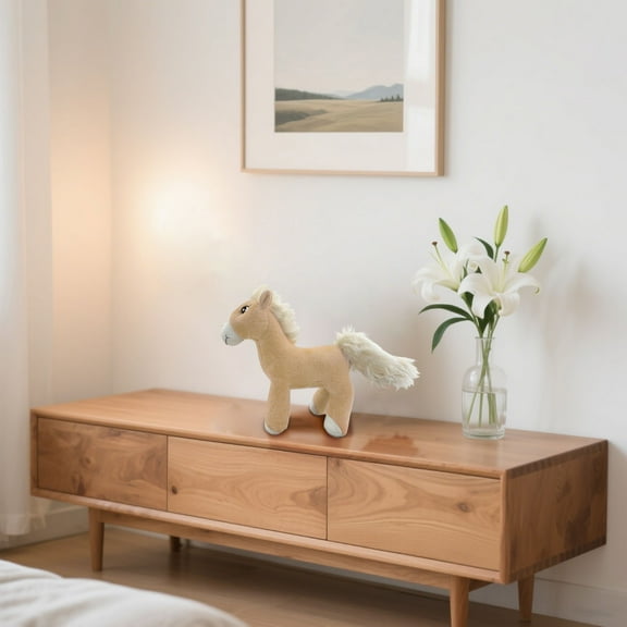 Dolls & Accessories Stuffed Animal Toy Horse Soft Cuddly Doll for Kids Realistic Design Imaginative Play for Children Ages 3 and Up