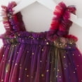thumbnail image 4 of Fozruso Toddler Girls Sleeveless Star Moon Tie Dye Tulle Holiday Party Dress Dance Party Princess Dresses Clothes Sizes 3-4 Years, 4 of 5