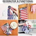 thumbnail image 4 of American Flag 4th of July Tea Towels 4 Pack USA Liberty of Statue Kitchen Dish Cloth with Hanging Loop, 18"x28" Lint-Free Absorbent Towel for Kitchen Drying Wiping and Cleaning, 4 of 7