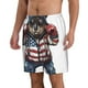 thumbnail image 2 of Balery Patriotic Boxing Bear Art Traje de Baño Estilo Hawaiano para Hombre, Shorts de Secado Rápido con Bolsillos-Medium, 2 of 6