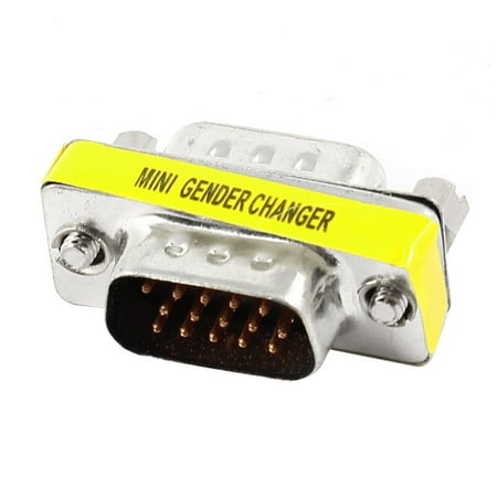 - VGA 15 Pin Male to Male Serial Gender Changer Adapter Coupler