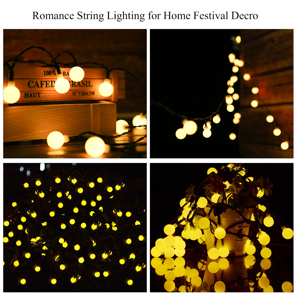 Tomshine Solar Powered 50 LEDs String Light IP44 Waterresistant