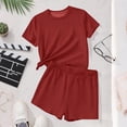 thumbnail image 6 of Fnooota Girls Athletic Outfit Sets, Summer Running Short Sleeve 2 Piece Kids Clothing Sets Red Size 13-14T, 6 of 6