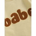 thumbnail image 6 of Bagilaanoe Newborn Baby Girl Boy Romper Sweatshirt Long Sleeve Bodysuit Letter Embroidery Pullover 3M 6M 12M 18M 24M Infant Casual Tee Tops, 6 of 8
