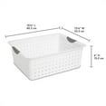 thumbnail image 2 of Sterilite Large Ultra Plastic Storage Baskets w/ Handles, White, 24 Pack, 2 of 10