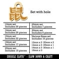thumbnail image 2 of Chinese Character Symbol Rat Wood Mini Charms Shapes DIY Craft Jewelry - With Hole - 20mm (15pcs), 2 of 7