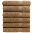 thumbnail image 1 of Juego de toallas de baño Pleasant Home, 100% algodón, 515 g/m², 6 unidades, color moca, 1 of 7