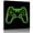 Green, variant on Wall Art Prints, Green Game Controller Framed Canvas Prints for Bedroom Living Room Bathroom Office, Modern Art Gaming Handheld Black Gallery Wrap Wall Art Poster for Gifts Home Decor 8"x8"