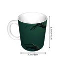 thumbnail image 2 of Yiaed Green Night Sky Moon Branches Print Ceramics Coffee,Large Handle Design,Extra Large Tea and Coffee Cup for Office and Home Mugs, 2 of 6