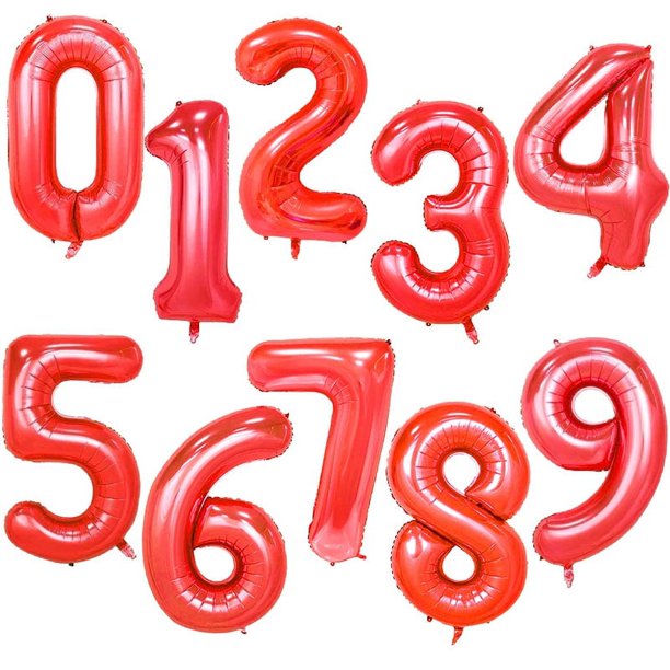 Globos de aluminio con números para niños y adultos, globo de helio con figuras de Números de Oro rosa y plata, decoración de cumpleaños y boda, suministros para fiestas, 32/40 pulgadas