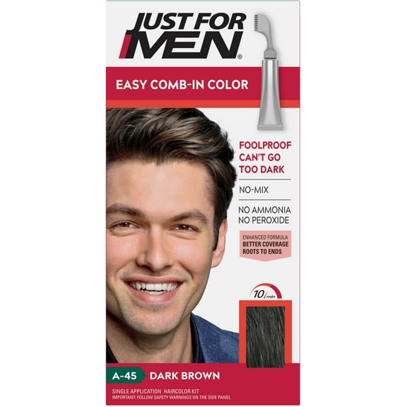 2 Pack - JUST FOR MEN AutoStop Haircolor Dark Brown A-45 1 Each