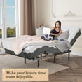 thumbnail image 6 of Adjustable Bed Frame -Wireless Remote -Memory Function -Bed Base -Head and Foot Lift Incline -Zero Gravity -Quiet Motorfor Lying Down, Reading, Watching TV,Fatigue,Backache[Twin], 6 of 7