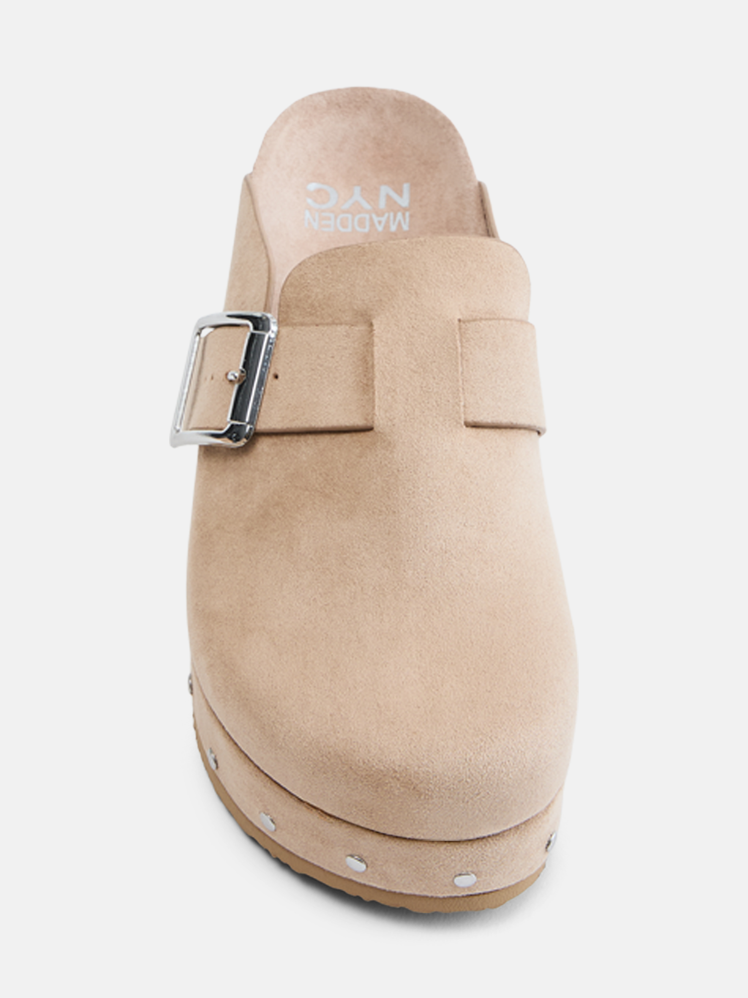 Madden NYC Women's Studded Faux Suede Platform Clogs photo 5