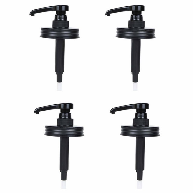 Matsuzay Bomba de acero inoxidable para frasco de 4 piezas, cabezal de bomba para alimentos, bomba para jugo, salsa, jarabe, tapa de solución, Cocina y Comedor 70mm