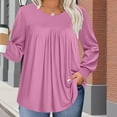thumbnail image 7 of ShiShine Womens Plus Size Tops Long Sleeve Shirts Crew Neck Tunic Fall Casual Loose Blouse, 7 of 7