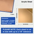thumbnail image 3 of Duco USA-Made Clear Cast Acrylic Sheet 1/4 Inch Thick 12" x 12" - 2 Pack of Transparent Plexiglass Sheet - Lightweight Acrylic Board for Window Replacements, Displays, Signs, and More, 3 of 6