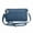 Blue, variant on Triple Zip Lightweight Small Crossbody Bag Vegan Leather Wristlet Clutch with Adjustable Shoulder Strap
