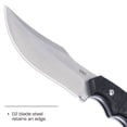 thumbnail image 2 of CRKT Burrower Everyday Carry Fixed Blade Knife with Sheath: D2 Steel Plain Edge Blade, Black & Gray Micarta Handle, 3610, 2 of 6