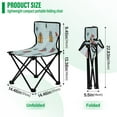 thumbnail image 3 of 600D Oxford Camping Chair Portable Foldable Chair Supports 220 lbs for Picnic, Fishing, Backpacking Gifts and Birds, 3 of 8