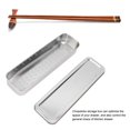 thumbnail image 3 of Chopstick Storage Box Stainless Steel Cutlery Tray Holder Kitchen Chop Spoon Fork Storage Box With Lid Dropper, 3 of 8
