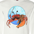 thumbnail image 4 of Inktastic Fun Fiddler Crab with Violin and Mustache Long Sleeve T-Shirt, 4 of 5