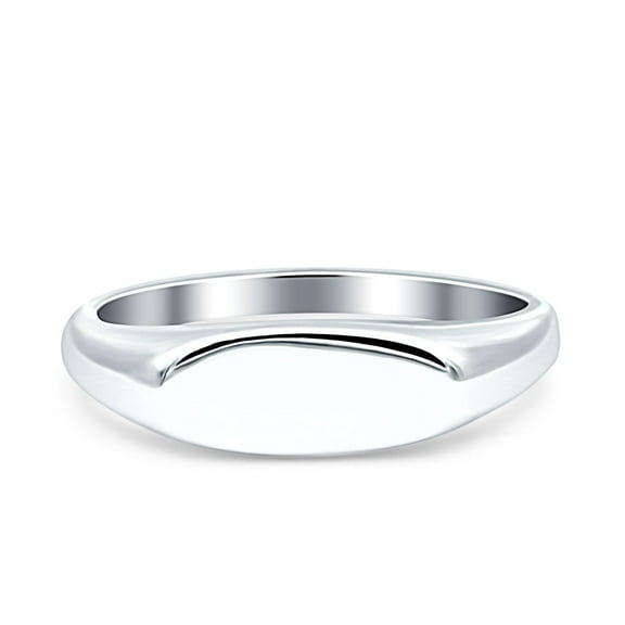 6mm Engravable Band Ring 925 Sterling Silver Plain Ring Size-11