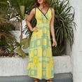 thumbnail image 2 of Vestido Largo Sin Mangas Para Mujer, Delicious Lemon Traje Informal Para Cumpleaños, Verano, 2 of 5