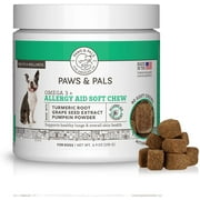 Angle View: 450 count (5 x 90 ct) Paws and Pals Allergy Aid Soft Chews for Dogs