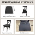 thumbnail image 3 of Tromlycs Chair Cushions for Dining Chairs Kitchen Seat Pads Set of 4 Room Indoor with Ties Non Slip 17x16 inch Black Brown, 3 of 6