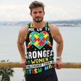 thumbnail image 6 of KLL I Love With Autism Print Men's Muscle Gym Workout Stringer Tank Tops Bodybuilding Fitness T-Shirts Tank Tops Men-3X-Large, 6 of 7
