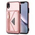 thumbnail image 7 of Apple iPhone XR Crossbody Bag Case, Dteck Zipper Pocket Credit Card Holder Wallet Case Phone Cover with Shoulder Strap, For iPhone XR,Pink, 7 of 7