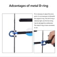 thumbnail image 4 of Archery Metal D Loop U Nock Compuesto Cuerda Liberación Arco D Anillo con llave (Azul), 4 of 6