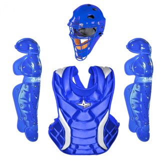 Protège-tibias De Catcher Louisville Slugger PG Series 5 - Taille Unique, Bleu Marine/rouge (Occasion)