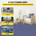 thumbnail image 3 of KFFKFF Blue Marine Carpet 6x49.2 ft Marine Carpeting Marine Grade Carpet for Boats with Waterproof Back Outdoor Rug for Patio Porch Deck Garage Outdoor Area Rug Runner Anti-Slide Porch Rug, 3 of 9