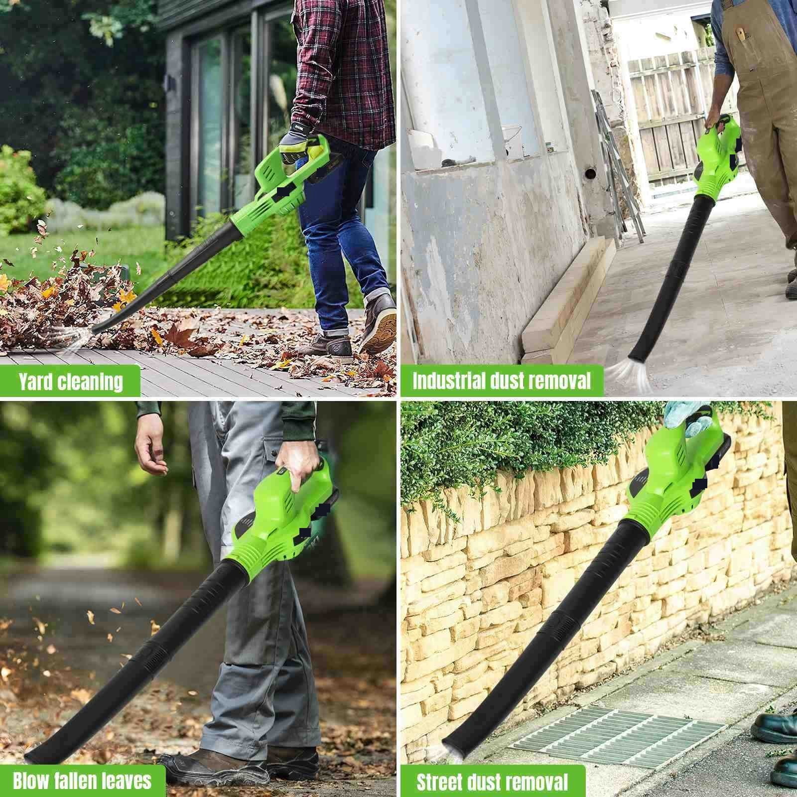 3000W Cordless Electric Air Blower Leaf Snow Blower Dust Collector Sweeper Adjustable Speeds Garden Power Tools