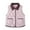 Pink-02, variant on Womens Puffer Vest Lightweight Crew Collar Sleeveless Quilted Jackets Button Fall Spring Plus Size Coat Outerwear