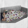 thumbnail image 5 of Heatlhy Soft Flannel Fleece Throw Blanket, Cartoon Style of Organic Fruits and Vegetables with Mini Striped Motifs, Cozy Plush for Indoor and Outdoor Use, 60" x 80", Multicolor, by Ambesonne, 5 of 5