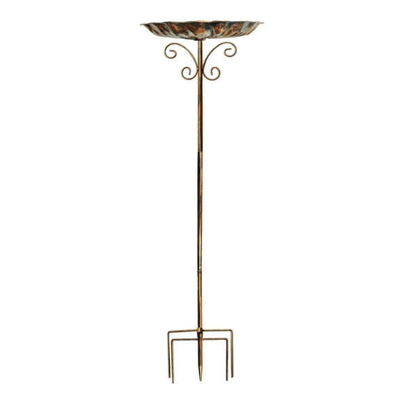 Tazón de alimentación de baño de pájaros comedero de aves fácil ensamblaje decorativo de metal de metal pájaro ave al aire libre para el baño para el