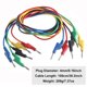 thumbnail image 3 of Kenally 5 uds Cable de prueba de conector banana P1036 15A 1000V rojo amarillo verde azul negro con cable de conector banana de doble extremo Medidores de medidas dimensionales, 3 of 5