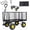 Black, variant on Elleree 880 Lbs Oversized Steel Garden Carts and Wagons,Heavy Duty Mesh Garden Dump Cart Wheelbarrow with Removable Sides and Liner for Yard Lawn