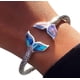 thumbnail image 5 of Pulseras para mujer, regalos para mujer, pulsera de cola de sirena, pulsera con apertura, joyería para niñas, regalo, pulsera de acero inoxidable, 5 of 5