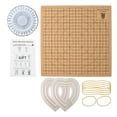 thumbnail image 3 of Macrame Board Crochet Durable Braiding Plate for Knitting Measuring Braiding 30x30cm Heart, 3 of 9