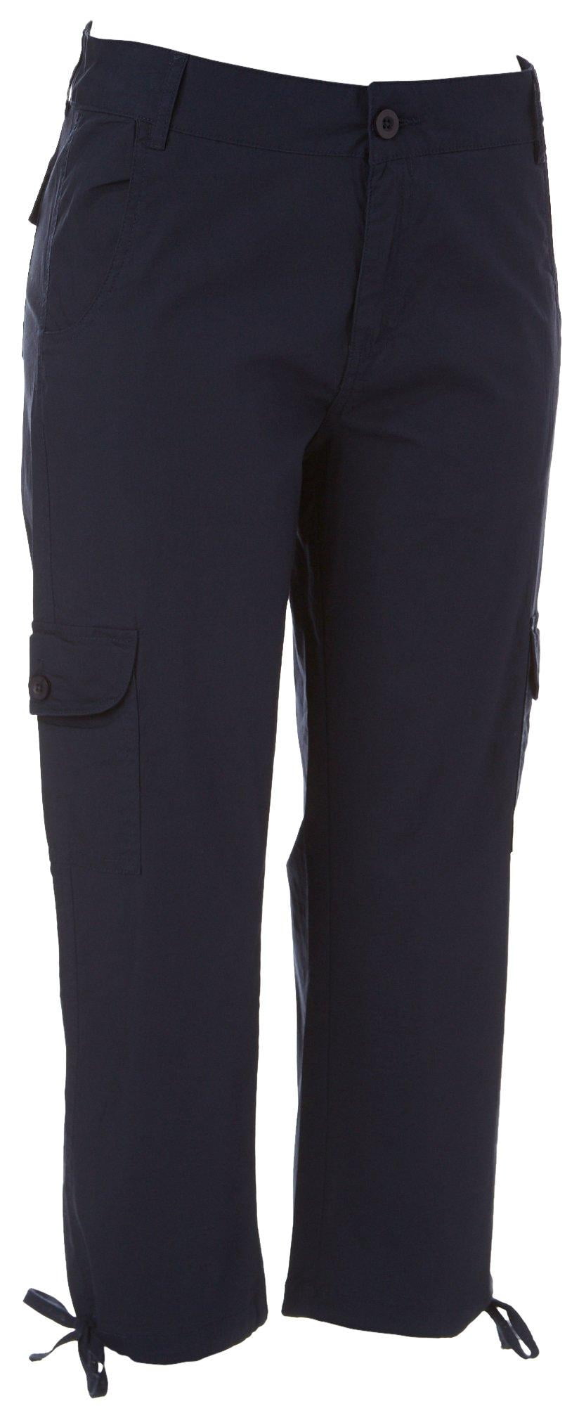 Caribbean Joe - Caribbean Joe Womens Solid Cargo Capris - Walmart.com - Walmart.com