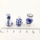 thumbnail image 3 of Mini jarrón de porcelana azul y blanca, 3 piezas, casa de muñecas hecha a mano, cocina, adorno de cerámica, Decora, miniaturas de casa de muñecas, 3 of 5