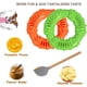 thumbnail image 2 of Verde + Naranja - Paquete de 2 juguetes masticables para perros, juguetes de goma duraderos para perros, juguetes para limpiar los dientes de perros grandes y medianos, 2 of 5