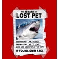 thumbnail image 4 of Reward Lost Pet Poster Adult Red Crew Neck Short Sleeve Tee-Small, 4 of 4